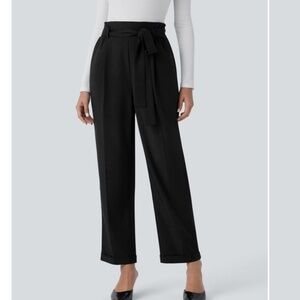 NWT Halara High Waisted Belted Side Pocket Straight Leg Work Pants